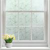 imagerabbitgoo Window Privacy Film with Decorative Triangle Pattern NonAdhesive Frosted Glass Window Film for Bathroom UV Blocking Vinyl Sticker for Glass Door Covering 175 x 787 Inches175 x 1574