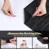 imagerabbitgoo Blackout Window Film Sun Blocking Privacy Film for Room Darkening Removable Black Out Vinyl Cover Tint for Home Day Sleep AntiUV Frosted Glass Clings Black 175 x 787 InchesBlack Wave
