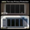 imagerabbitgoo Blackout Window Film Sun Blocking Privacy Film for Room Darkening Removable Black Out Vinyl Cover Tint for Home Day Sleep AntiUV Frosted Glass Clings Black 175 x 787 InchesBlack Wave