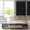 imagerabbitgoo Blackout Window Film Sun Blocking Privacy Film for Room Darkening Removable Black Out Vinyl Cover Tint for Home Day Sleep AntiUV Frosted Glass Clings Black 175 x 787 InchesBlack Wave