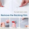 imagerabbitgoo Blackout Window Film Sun Blocking Privacy Film for Room Darkening Removable Black Out Vinyl Cover Tint for Home Day Sleep AntiUV Frosted Glass Clings Black 175 x 787 InchesRain Silk