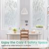 imagerabbitgoo Blackout Window Film Sun Blocking Privacy Film for Room Darkening Removable Black Out Vinyl Cover Tint for Home Day Sleep AntiUV Frosted Glass Clings Black 175 x 787 InchesFrosted Silk