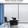 imagerabbitgoo Blackout Window Film Sun Blocking Privacy Film for Room Darkening Removable Black Out Vinyl Cover Tint for Home Day Sleep AntiUV Frosted Glass Clings Black 175 x 787 InchesPure Wave