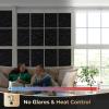 imagerabbitgoo Blackout Window Film Sun Blocking Privacy Film for Room Darkening Removable Black Out Vinyl Cover Tint for Home Day Sleep AntiUV Frosted Glass Clings Black 175 x 787 InchesBlack Silk