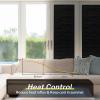 imagerabbitgoo Blackout Window Film Sun Blocking Privacy Film for Room Darkening Removable Black Out Vinyl Cover Tint for Home Day Sleep AntiUV Frosted Glass Clings Black 175 x 787 InchesBlack Wave