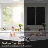 imagerabbitgoo Blackout Window Film Sun Blocking Privacy Film for Room Darkening Removable Black Out Vinyl Cover Tint for Home Day Sleep AntiUV Frosted Glass Clings Black 175 x 787 InchesBlack Silk