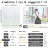 imagerabbitgoo Blackout Window Film Sun Blocking Privacy Film for Room Darkening Removable Black Out Vinyl Cover Tint for Home Day Sleep AntiUV Frosted Glass Clings Black 175 x 787 InchesPure Wave