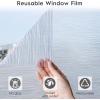 imagerabbitgoo Blackout Window Film Sun Blocking Privacy Film for Room Darkening Removable Black Out Vinyl Cover Tint for Home Day Sleep AntiUV Frosted Glass Clings Black 175 x 787 InchesPure Wave