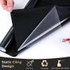 imagerabbitgoo Blackout Window Film Sun Blocking Privacy Film for Room Darkening Removable Black Out Vinyl Cover Tint for Home Day Sleep AntiUV Frosted Glass Clings Black 175 x 787 InchesBlack Silk