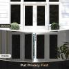 imagerabbitgoo Blackout Window Film Sun Blocking Privacy Film for Room Darkening Removable Black Out Vinyl Cover Tint for Home Day Sleep AntiUV Frosted Glass Clings Black 175 x 787 InchesBlack Silk