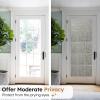 imagerabbitgoo Blackout Window Film Sun Light Blocking Room Darkening Privacy Window Cover Removable Day Sleep Black Out Shades Tint for Home Frosted Glass Film 3D Cross Black 175quot x 787quotTaupe