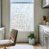 imagerabbitgoo Blackout Window Film Sun Light Blocking Room Darkening Privacy Window Cover Removable Day Sleep Black Out Shades Tint for Home Frosted Glass Film 3D Cross Black 175quot x 787quotPure