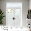 imagerabbitgoo Blackout Window Film Sun Light Blocking Room Darkening Privacy Window Cover Removable Day Sleep Black Out Shades Tint for Home Frosted Glass Film 3D Cross Black 175quot x 787quotPure