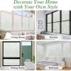 imagerabbitgoo Blackout Window Film Sun Light Blocking Room Darkening Privacy Window Cover Removable Day Sleep Black Out Shades Tint for Home Frosted Glass Film 3D Cross Black 175quot x 787quotPure