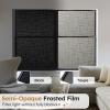 imagerabbitgoo Blackout Window Film Sun Light Blocking Room Darkening Privacy Window Cover Removable Day Sleep Black Out Shades Tint for Home Frosted Glass Film 3D Cross Black 175quot x 787quotTaupe