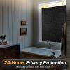 imagerabbitgoo Blackout Window Film Sun Light Blocking Room Darkening Privacy Window Cover Removable Day Sleep Black Out Shades Tint for Home Frosted Glass Film 3D Cross Black 175quot x 787quotBlack