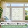 imagerabbitgoo Blackout Window Film Sun Light Blocking Room Darkening Privacy Window Cover Removable Day Sleep Black Out Shades Tint for Home Frosted Glass Film 3D Cross Black 175quot x 787quotPure