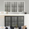 imagerabbitgoo Blackout Window Film Sun Light Blocking Room Darkening Privacy Window Cover Removable Day Sleep Black Out Shades Tint for Home Frosted Glass Film 3D Cross Black 175quot x 787quotTaupe