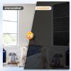 imagerabbitgoo Blackout Window Film Sun Light Blocking Room Darkening Privacy Window Cover Removable Day Sleep Black Out Shades Tint for Home Frosted Glass Film 3D Cross Black 175quot x 787quotBlack