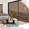 imagerabbitgoo One Way Window Privacy Film Window Tint for Home Reflective Heat Control Sun Blocking Anti UV See Out Not in Glass Door Covering Tinting Film 175 in X 65 Feet Blue SilverBrown Silver