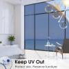 imagerabbitgoo One Way Window Privacy Film Window Tint for Home Reflective Heat Control Sun Blocking Anti UV See Out Not in Glass Door Covering Tinting Film 175 in X 65 Feet Blue SilverBlue Silver