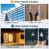imagerabbitgoo One Way Window Privacy Film Window Tint for Home Reflective Heat Control Sun Blocking Anti UV See Out Not in Glass Door Covering Tinting Film 175 in X 65 Feet Blue SilverBrown Silver