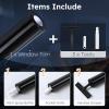 imagerabbitgoo One Way Window Privacy Film with Kit Window Tint for Home UV Heat Blocking Static Cling Sun Blocker Light Darkening Reflective Mirror Covering See Out Not in 175 in X 65 Feet Black SilverBlack