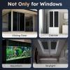 imagerabbitgoo One Way Window Privacy Film with Kit Window Tint for Home UV Heat Blocking Static Cling Sun Blocker Light Darkening Reflective Mirror Covering See Out Not in 175 in X 65 Feet Black SilverBlack