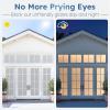 imagerabbitgoo One Way Window Privacy Film with Kit Window Tint for Home UV Heat Blocking Static Cling Sun Blocker Light Darkening Reflective Mirror Covering See Out Not in 175 in X 65 Feet Black SilverPure