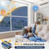 imagerabbitgoo One Way Window Privacy Film with Kit Window Tint for Home UV Heat Blocking Static Cling Sun Blocker Light Darkening Reflective Mirror Covering See Out Not in 175 in X 65 Feet Black SilverBlue Silver