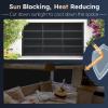 imagerabbitgoo One Way Window Privacy Film with Kit Window Tint for Home UV Heat Blocking Static Cling Sun Blocker Light Darkening Reflective Mirror Covering See Out Not in 175 in X 65 Feet Black SilverBlack