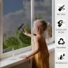 imagerabbitgoo One Way Window Privacy Film with Kit Window Tint for Home UV Heat Blocking Static Cling Sun Blocker Light Darkening Reflective Mirror Covering See Out Not in 175 in X 65 Feet Black SilverBlack Silver