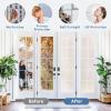imagerabbitgoo One Way Window Privacy Film with Kit Window Tint for Home UV Heat Blocking Static Cling Sun Blocker Light Darkening Reflective Mirror Covering See Out Not in 175 in X 65 Feet Black SilverPure