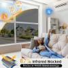 imagerabbitgoo One Way Window Privacy Film with Kit Window Tint for Home UV Heat Blocking Static Cling Sun Blocker Light Darkening Reflective Mirror Covering See Out Not in 175 in X 65 Feet Black SilverBlack Silver