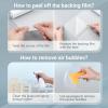 imagerabbitgoo Reeded Glass Window Privacy Film Non Adhesive Frosted Window Film UV Heat Blocking Decorative Vinyl Daytime Privacy Clings for Bathroom Living Room 175 x 787 InchesReeded