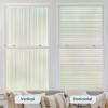 imagerabbitgoo Reeded Glass Window Privacy Film Non Adhesive Frosted Window Film UV Heat Blocking Decorative Vinyl Daytime Privacy Clings for Bathroom Living Room 175 x 787 InchesReeded