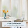 imagerabbitgoo Reeded Glass Window Privacy Film Non Adhesive Frosted Window Film UV Heat Blocking Decorative Vinyl Daytime Privacy Clings for Bathroom Living Room 175 x 787 InchesReeded