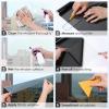 imagerabbitgoo Total Blackout Window Film Sun Blocking Black Privacy Window Film Light Blocker Stained Glass Thermal Cling Heat Control Room Darkening Glass Sticker for Door Covering 175quot x 787quotBlack Black