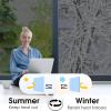imagerabbitgoo Total Blackout Window Film Sun Blocking Black Privacy Window Film Light Blocker Stained Glass Thermal Cling Heat Control Room Darkening Glass Sticker for Door Covering 175quot x 787quotBlack Silver