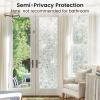 imagerabbitgoo Total Blackout Window Film Sun Blocking Black Privacy Window Film Light Blocker Stained Glass Thermal Cling Heat Control Room Darkening Glass Sticker for Door Covering 175quot x 787quotClear