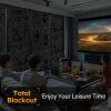 imagerabbitgoo Total Blackout Window Film Sun Blocking Black Privacy Window Film Light Blocker Stained Glass Thermal Cling Heat Control Room Darkening Glass Sticker for Door Covering 175quot x 787quotBlack