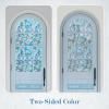 imagerabbitgoo Total Blackout Window Film Sun Blocking Black Privacy Window Film Light Blocker Stained Glass Thermal Cling Heat Control Room Darkening Glass Sticker for Door Covering 175quot x 787quotBlue