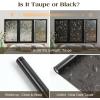 imagerabbitgoo Total Blackout Window Film Sun Blocking Black Privacy Window Film Light Blocker Stained Glass Thermal Cling Heat Control Room Darkening Glass Sticker for Door Covering 175quot x 787quotTaupe