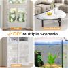imagerabbitgoo Total Blackout Window Film Sun Blocking Black Privacy Window Film Light Blocker Stained Glass Thermal Cling Heat Control Room Darkening Glass Sticker for Door Covering 175quot x 787quotClear Circular