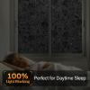 imagerabbitgoo Total Blackout Window Film Sun Blocking Black Privacy Window Film Light Blocker Stained Glass Thermal Cling Heat Control Room Darkening Glass Sticker for Door Covering 175quot x 787quotBlack