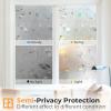 imagerabbitgoo Total Blackout Window Film Sun Blocking Black Privacy Window Film Light Blocker Stained Glass Thermal Cling Heat Control Room Darkening Glass Sticker for Door Covering 175quot x 787quotClear Circular