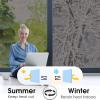 imagerabbitgoo Total Blackout Window Film Sun Blocking Black Privacy Window Film Light Blocker Stained Glass Thermal Cling Heat Control Room Darkening Glass Sticker for Door Covering 175quot x 787quotBlack Black
