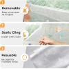 imagerabbitgoo Total Blackout Window Film Sun Blocking Black Privacy Window Film Light Blocker Stained Glass Thermal Cling Heat Control Room Darkening Glass Sticker for Door Covering 175quot x 787quotClear Circular