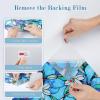 imagerabbitgoo Total Blackout Window Film Sun Blocking Black Privacy Window Film Light Blocker Stained Glass Thermal Cling Heat Control Room Darkening Glass Sticker for Door Covering 175quot x 787quotBlue