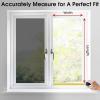 imagerabbitgoo Total Blackout Window Film Sun Blocking Black Privacy Window Film Light Blocker Stained Glass Thermal Cling Heat Control Room Darkening Glass Sticker for Door Covering 175quot x 787quotBlack Silver